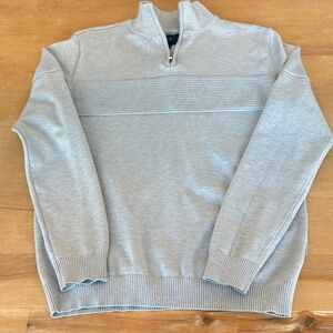 Men's Marc Asher Light blue quarter Zip-Up Sweater